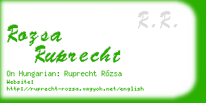 rozsa ruprecht business card